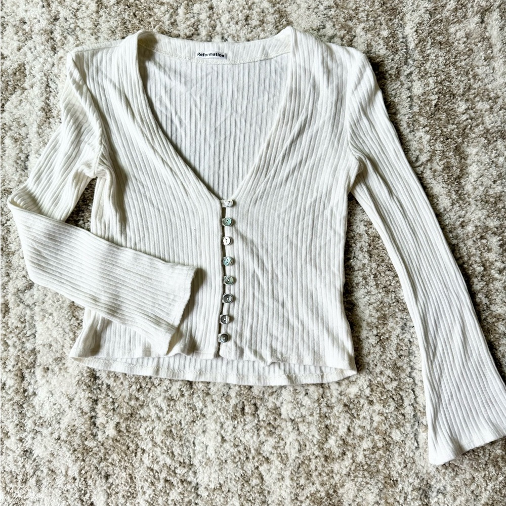Reformation Gellar Knit Top Size M